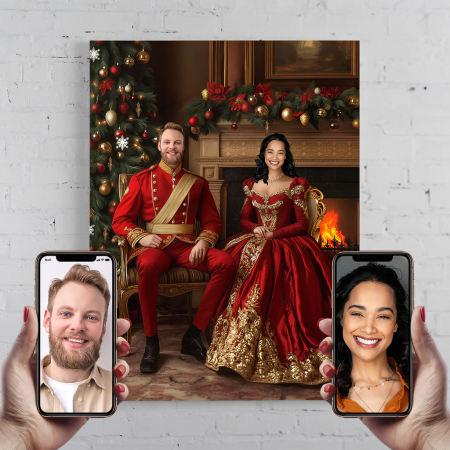 Portrete cupluri si familie - Portret personalizat - Cuplu Roial - Editia de Craciun