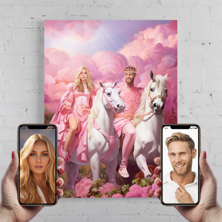 Portrete cupluri si familie - Portret personalizat - The Royal Doll Couple