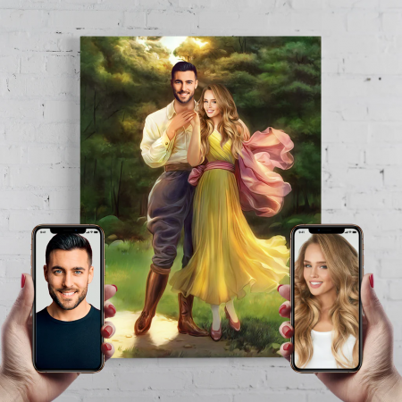 Portrete cupluri si familie - Portret personalizat - The Romantic Couple