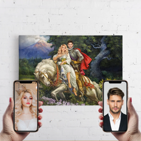 Portrete cupluri si familie - Portret personalizat - The Princess & Glorious Knight
