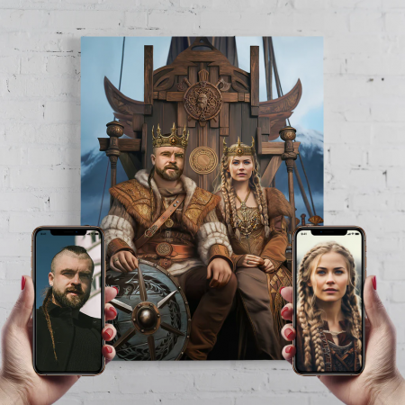 Portrete cupluri si familie - Portret personalizat - The Viking Royals