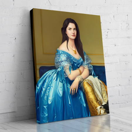 Portret personalizat - The Lady in Blue [1]