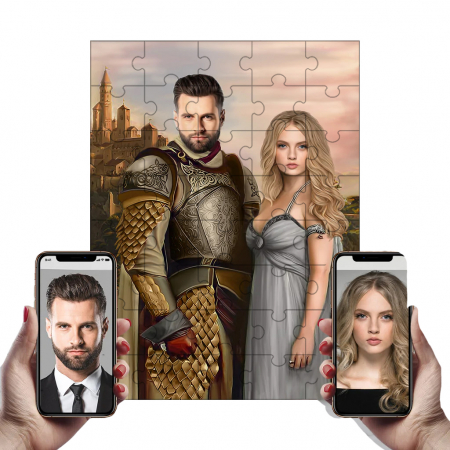 Portrete Legendare Puzzle - Puzzle cu Portret Personalizat - 2 persoane - Game of Thrones