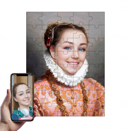 Portrete Legendare Puzzle - Puzzle cu Portret Personalizat - Contesa