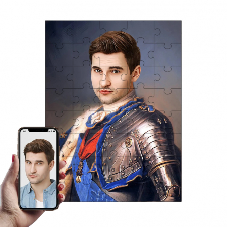 Portrete Legendare Puzzle - Puzzle cu Portret Personalizat - Print in armura