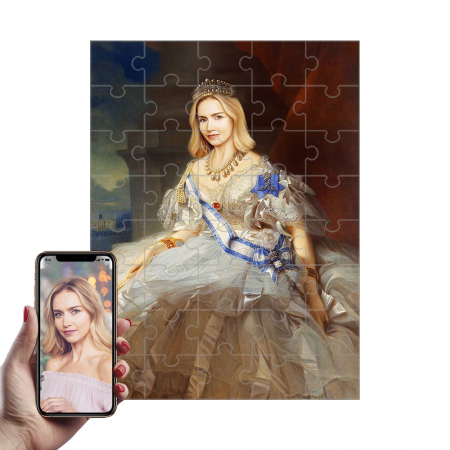 Portrete Legendare Puzzle - Puzzle cu Portret Personalizat - Printesa
