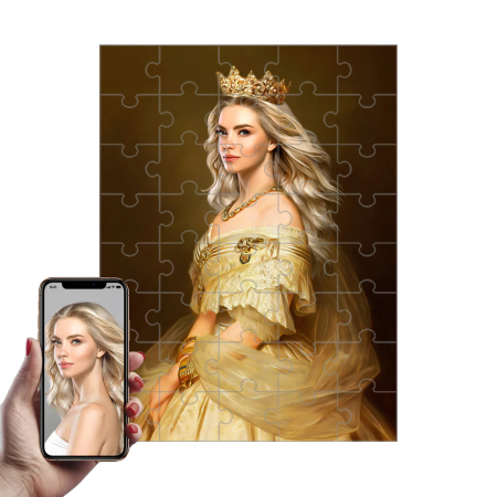 Portrete Legendare Puzzle - Puzzle cu Portret Personalizat - Printesa Belgiei
