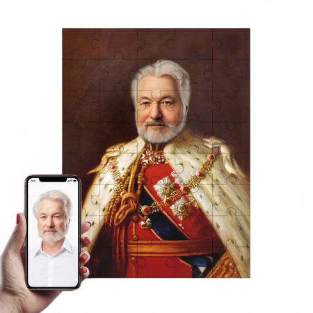 Portrete Legendare Puzzle - Puzzle cu Portret Personalizat - REGELE EDUARD VII