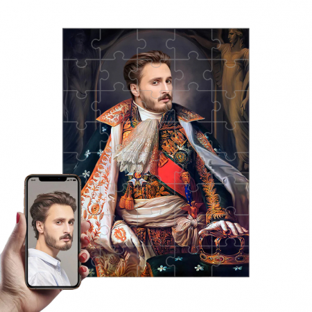 Portrete Legendare Puzzle - Puzzle cu Portret Personalizat - Regele Frantei