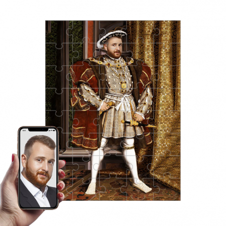 Portrete Legendare Puzzle - Puzzle cu Portret Personalizat - Regele  Henric al VIII-lea