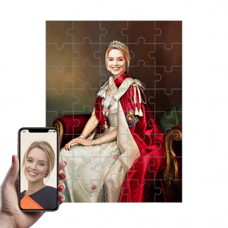 Portrete Legendare Puzzle - Puzzle cu Portret Personalizat - Regina
