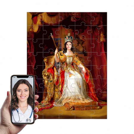Portrete Legendare Puzzle - Puzzle cu Portret Personalizat - Regina