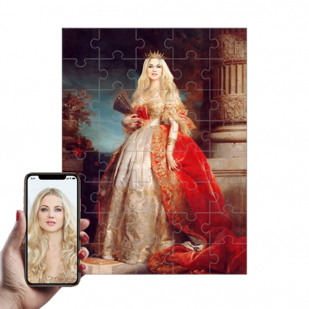 Portrete Legendare Puzzle - Puzzle cu Portret Personalizat - Regina Mathilde Bonaparte