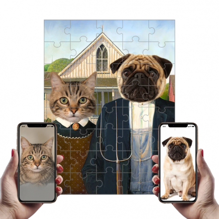 Portrete Legendare Puzzle - Puzzle cu Portret Personalizat - Tablou American