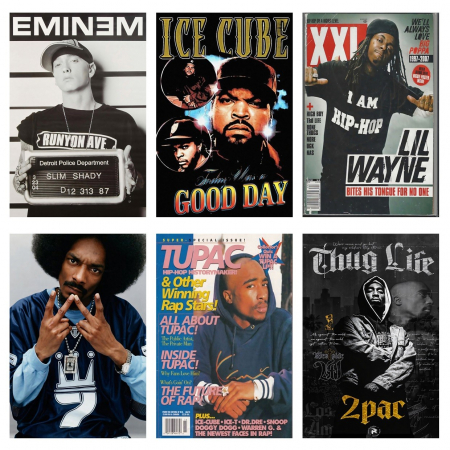 Cadouri - Set 25 de postere Hip-Hop