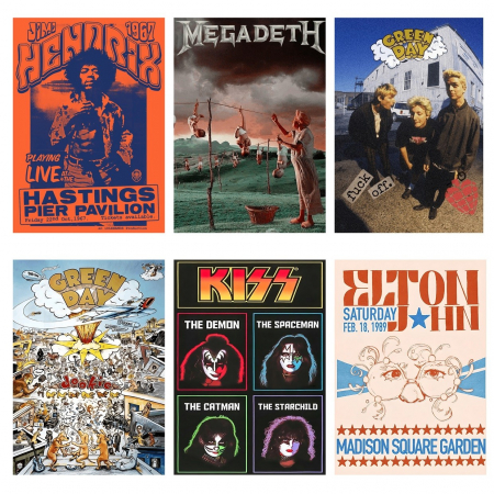 Cadouri - Set 25 de postere Rock