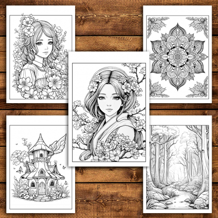 Super cartea de colorat, 50 de ilustratii - Mix pentru suflet, 106 pagini [3]