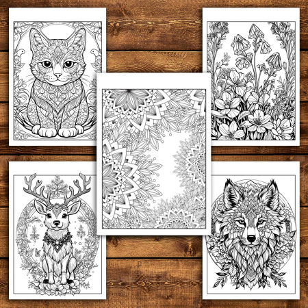 Super cartea de colorat, 50 de ilustratii - Mix pentru suflet, 106 pagini [4]