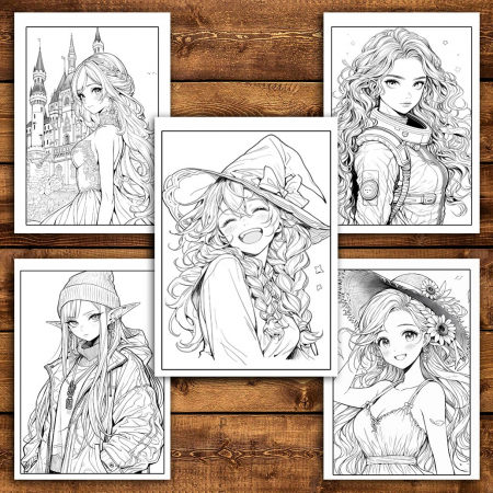 Super cartea de colorat pentru fete, un mix de 50 de ilustratii, 106 pagini [5]
