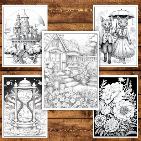 Super cartea de colorat pentru relaxare si antistres, un mix de 50 de ilustratii, 106 pagini [5]