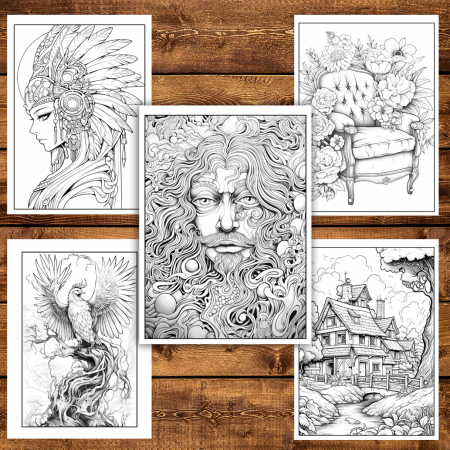 Super cartea de colorat pentru relaxare si antistres, un mix de 50 de ilustratii, 106 pagini [4]
