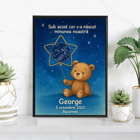 Harta Stelelor - Tablou personalizat cu harta stelelor