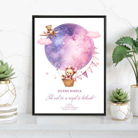 Harta Stelelor - Tablou personalizat cu harta stelelor