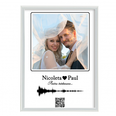 Harta Stelelor - Tablou personalizat cu melodia preferata cu cod QR