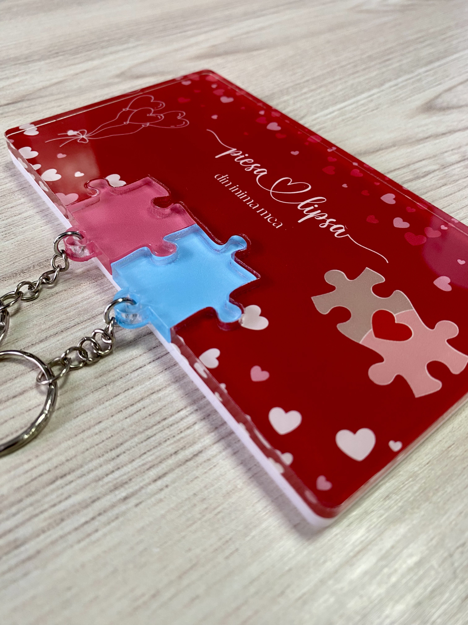 Breloc cuplu - Puzzle Hearts [3]