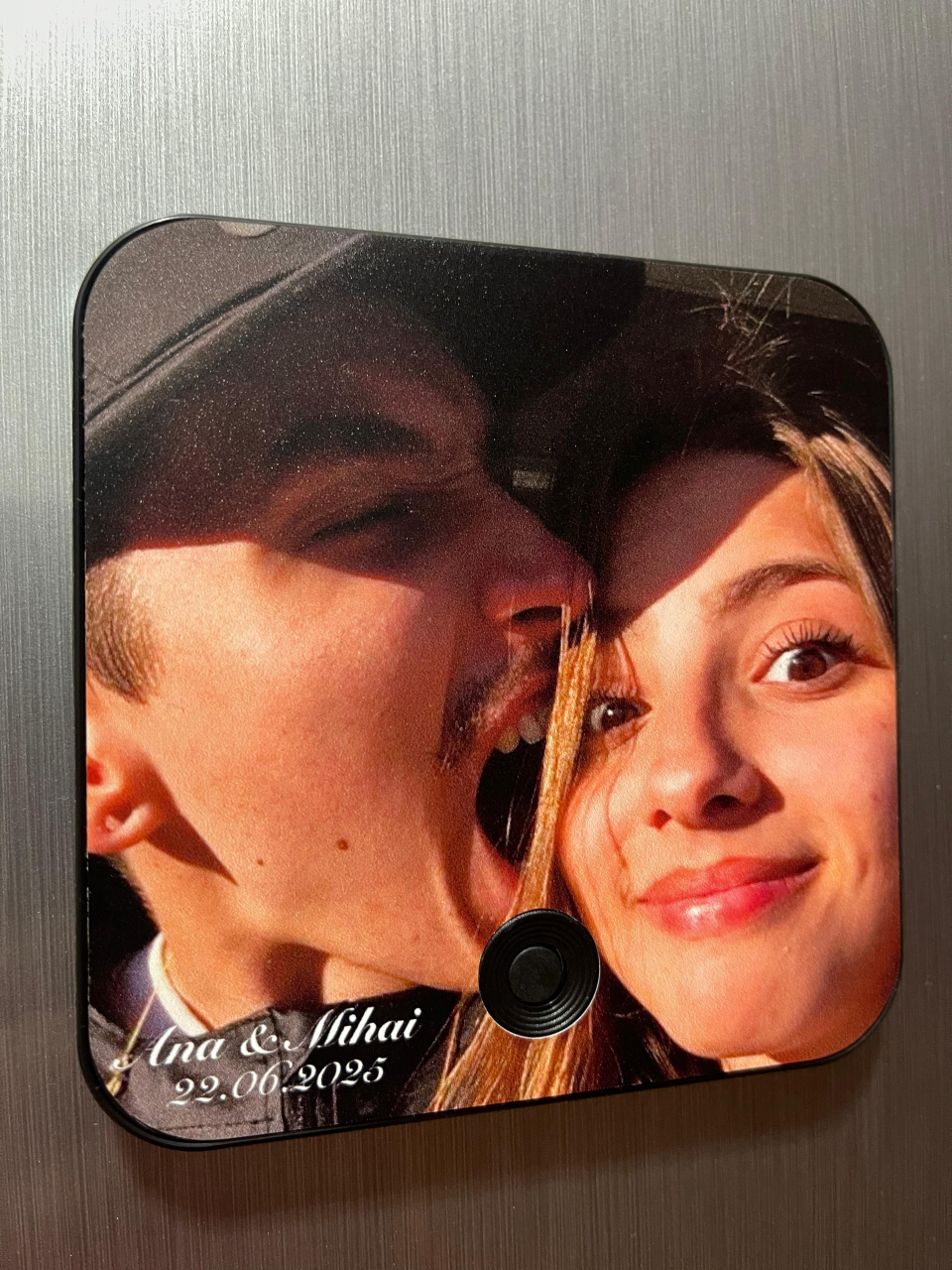 Magnet personalizat cu poză și melodie + text [2]