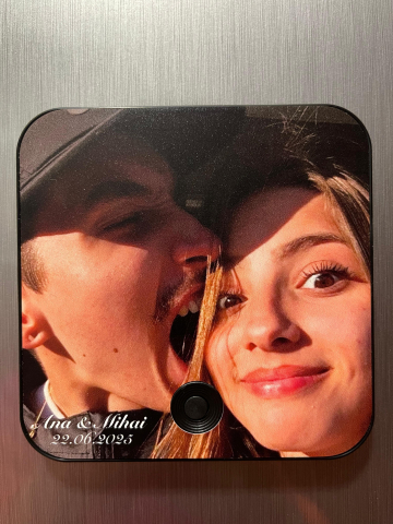 Magnet personalizat cu poză și melodie + text [2]