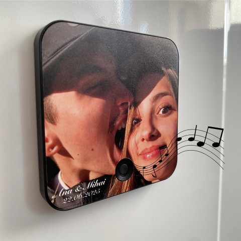 Magneti - Magnet personalizat cu poză și melodie + text