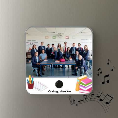 Magneti - Magnet personalizat cu poză și melodie/vocal pentru profesori