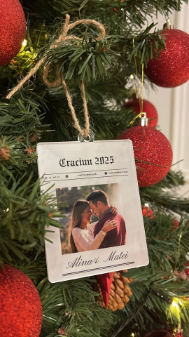 Ornament de Crăciun Personalizat – Cuplu ❤️ [1]