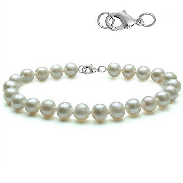 Brățară Perle – Perle Naturale Albe Premium 7–8 mm și Închizătoare din Argint 925 [2]