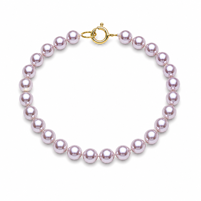 Bratara Perle Naturale Rare, Mici, de 4-5 mm, Calitate AAA+, cu Inchizatoare din Aur de 14K   KASKADDA