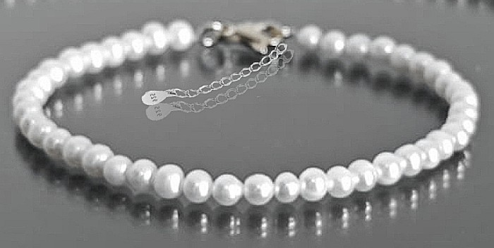 Brățară cu Perle Naturale Rare Mici, de 4-5 mm, Calitate AA+ si Argint 925 | KASKADDA® [2]