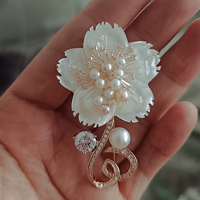 Brosa/Pandantiv Floare de Sidef [2]