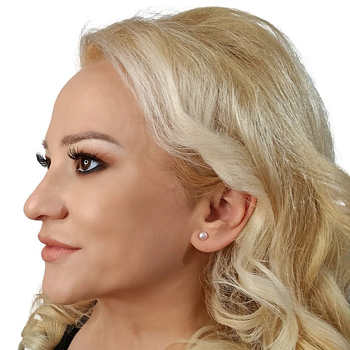 Cercei Perle Lavandă 5-6 mm, Tip Șurub, Argint 925 | KASKADDA® [4]