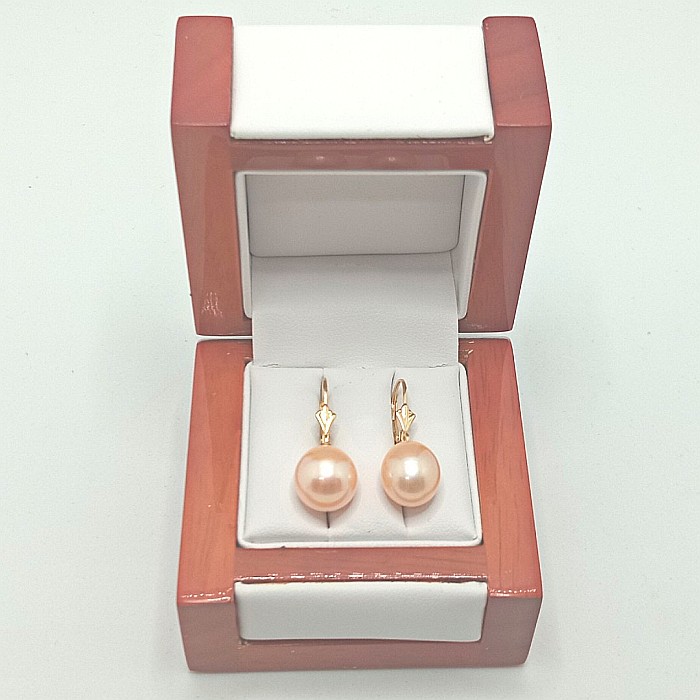 Cercei Perle Mari de 12/9 mm, Rare, Crem și Aur Galben 14K, Forma Lacrimă | KASKADDA® [5]