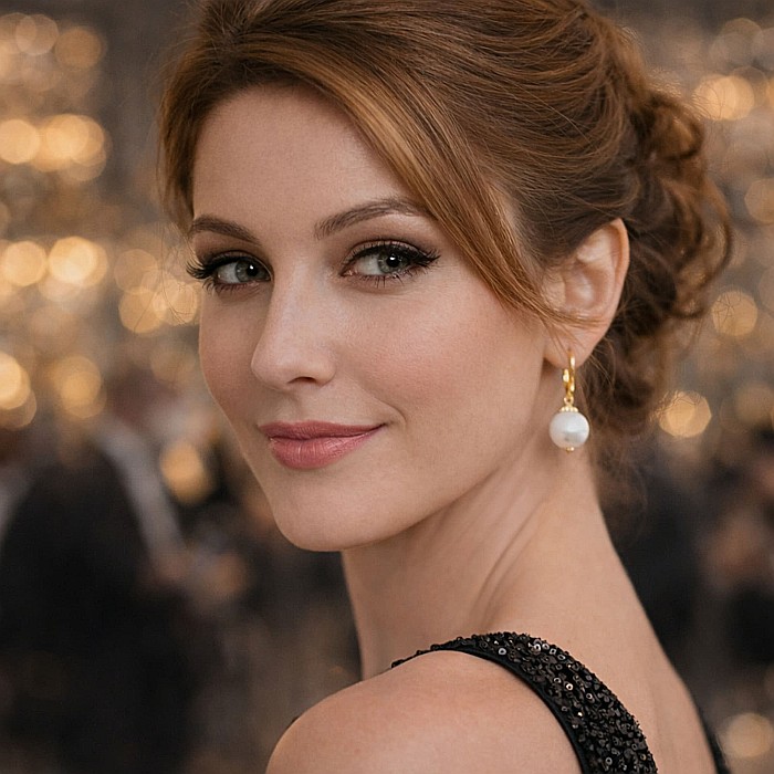 Cercei Perle Mari, Rare Edison de 12–12,5 mm și Aur Galben 14K, Rafinament Natural | KASKADDA® [3]