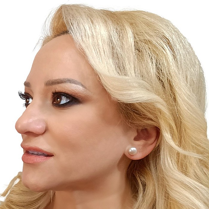 Cercei Perle Mari Lavandă, Naturale, 9–10 mm, Tip Șurub, Argint 925 – Calitate AAA | KASKADDA® [3]