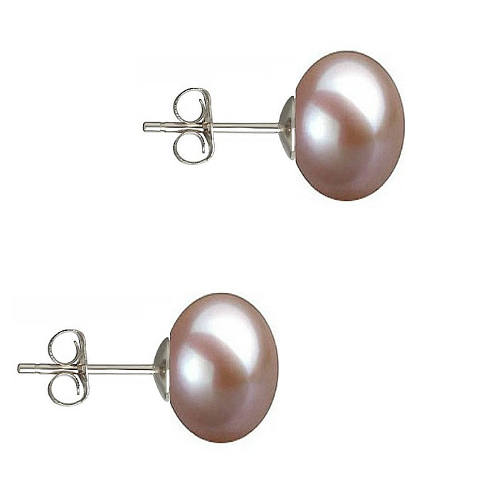 Cercei Perle Mari Lavandă, Naturale, 9–10 mm, Tip Șurub, Argint 925 – Calitate AAA | KASKADDA® [7]