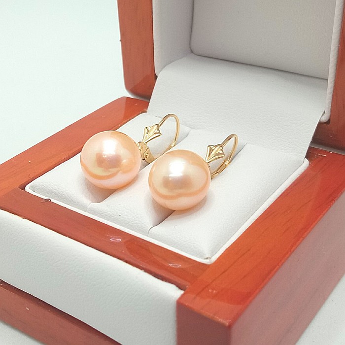 Cercei Perle Mari, Naturale, Crem 11/9 mm, AAA+, Aur 14K (aur 585), Forma Lacrimă | KASKADDA® [4]