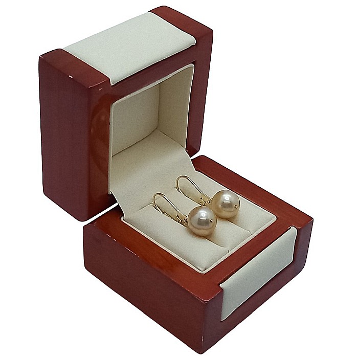 Cercei Perle South Sea Aurii de 10–10,5 mm și Aur Galben 14K, Forma Rotundă | KASKADDA® [4]