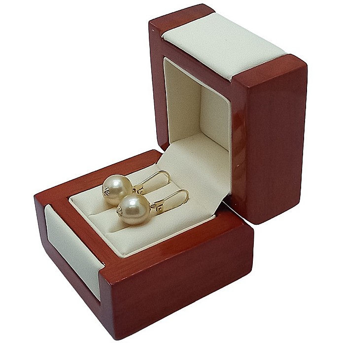 Cercei Perle South Sea Aurii de 10,5–11 mm și Aur Galben 14K, Perle Rare | KASKADDA® [2]