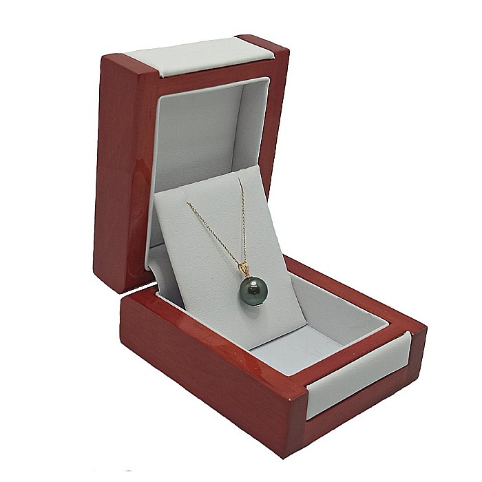 Colier cu Pandantiv Aur si Perlă Naturală Tahitiană 10-11 mm, AAA, Aur Galben 14K cu Pandantiv | KASKADDA® [3]