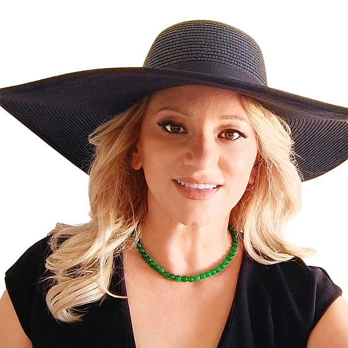 Colier Kaskadda cu Jad Natural Malaesian de 8 mm si Inchizatoare de Aur de 14 karate | KASKADDA® [5]