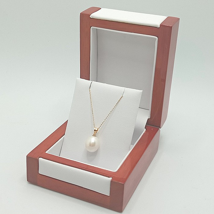 Colier Perla Naturală Albă, 11/9 mm, Lacrimă, Aur 14K (aur 585) | KASKADDA® [3]