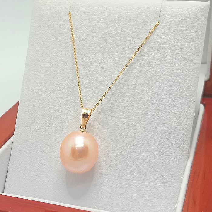 Colier Perla Naturală Crem, 11/9 mm, Lacrimă, Aur 14K (aur 585) | KASKADDA® [5]